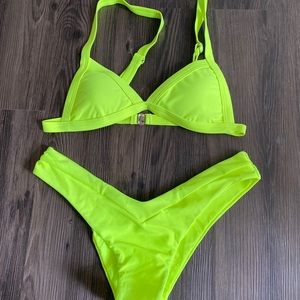NWT Neon Triangle Bikini